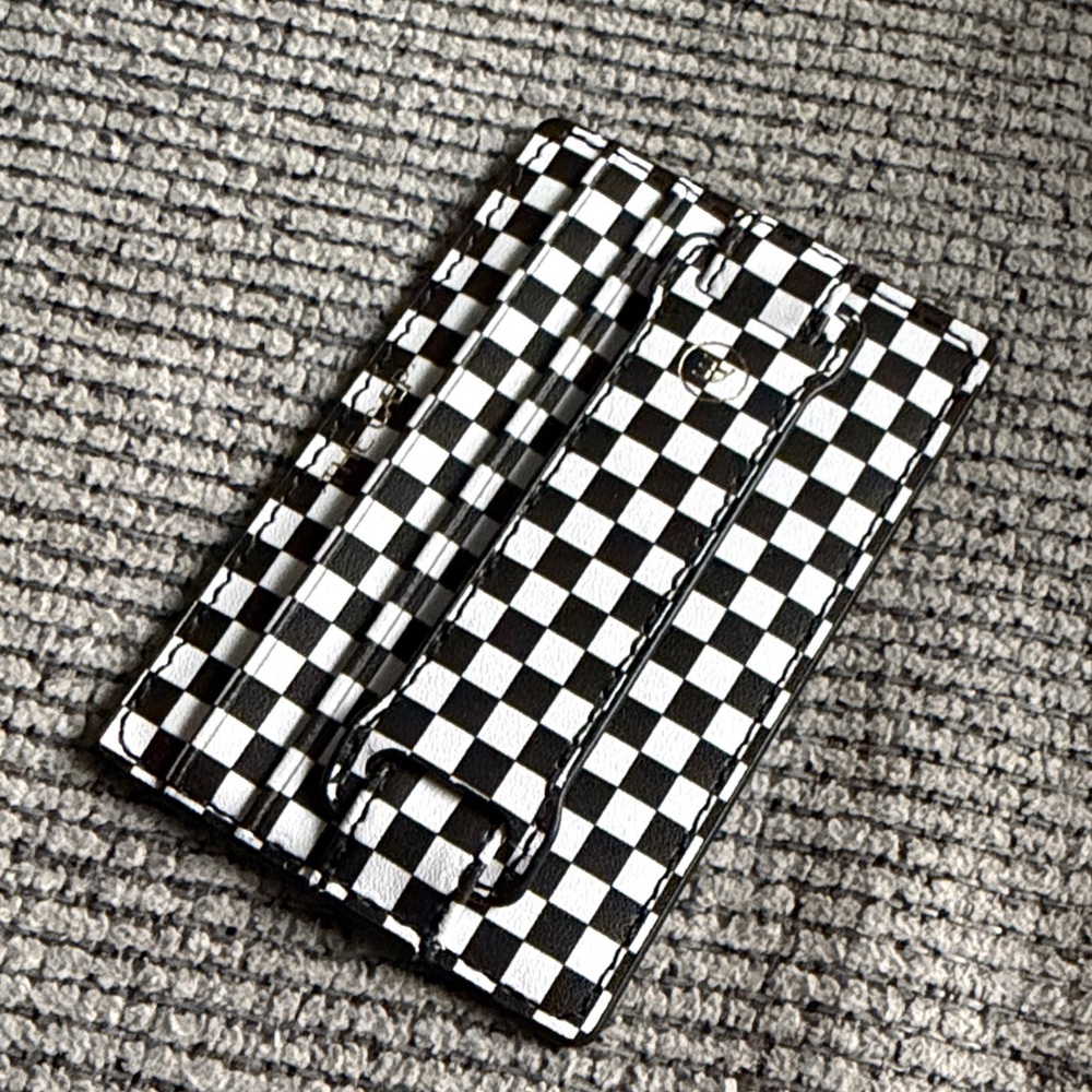 The Caep Checkered Black and White magnetic Card Holder